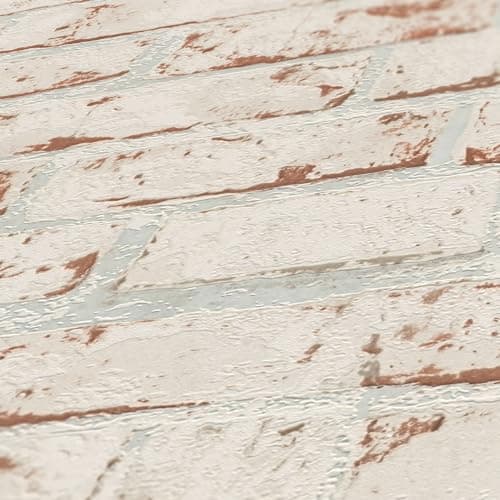 Detalle de A.S. Création Papel Pintado Piedra Rojo/Marrón/Beige 🪨