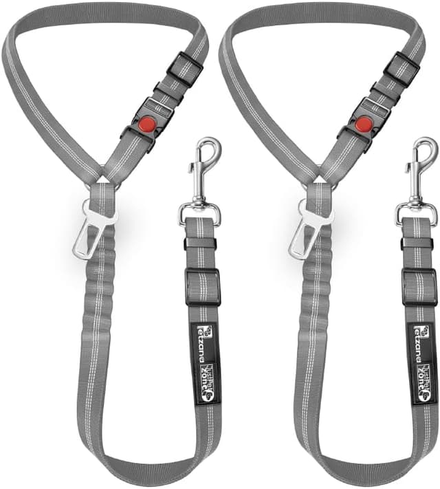 Detalle 2 de Comfortable dog seat belt harness for car (2-in-1 leash & restraint) with headrest attachment