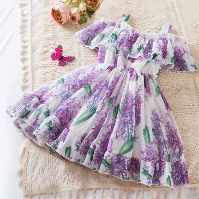 Thumbnail 6 de Girls floral off-shoulder dress, 1-6 years