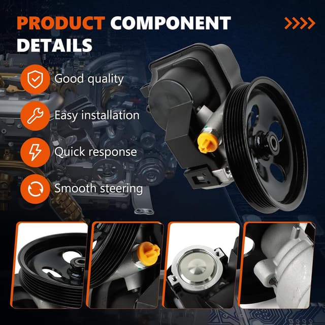 Detalle de Daysyore Power Steering Pump 20-65990 (OE Replacements 5029778, 15087916, 26089214) for Select 4.2L I6 Models