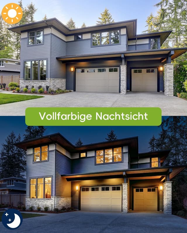 Detalle 1 de TIEJUS 2K Solar-Überwachungskamera außen (Akku, 5G/2,4-GHz WLAN, IP66, Nachtsicht in Farbe)