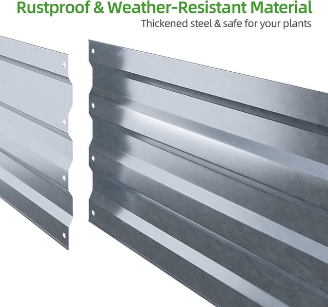 Detalle 2 de Ohuhu Hochbeet Metall Pflanzenbeet 180 × 90 × 60 cm – wetterfestes Stahlblech für Gemüse & Frühbeet