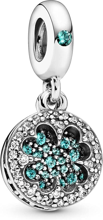 Detalle 2 de Pandora Dije de plata calado en forma de trébol 💍