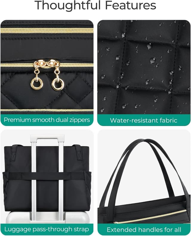 Thumbnail 6 de bagSMART Teacher Tote Bag 15.6in quilted tote