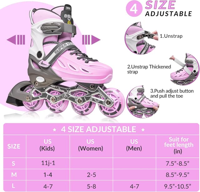 Detalle de SUPER YOUNGSTER Adjustable Inline Skates for Youth
