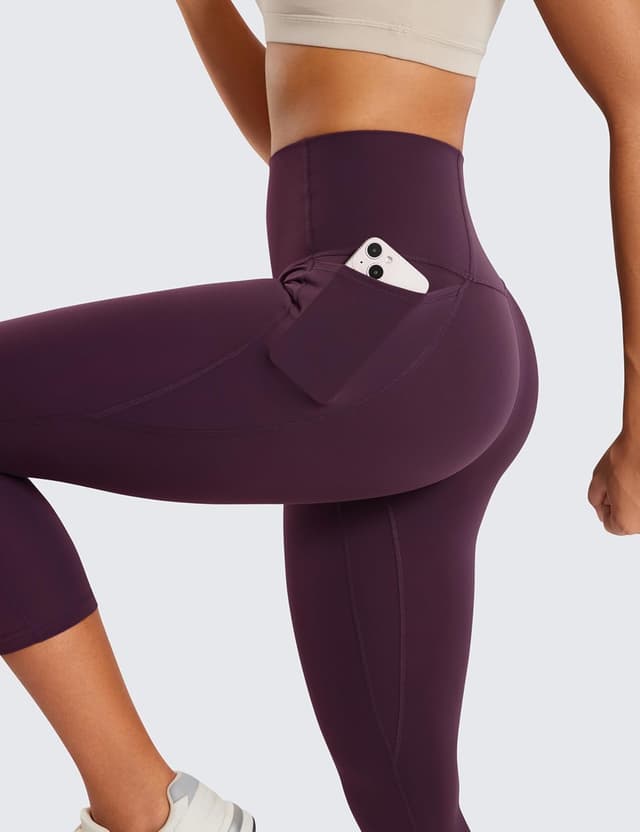 Detalle de CRZ YOGA Da Donna Butterlux: pantaloni capri da allenamento yoga con tasche (vita alta)