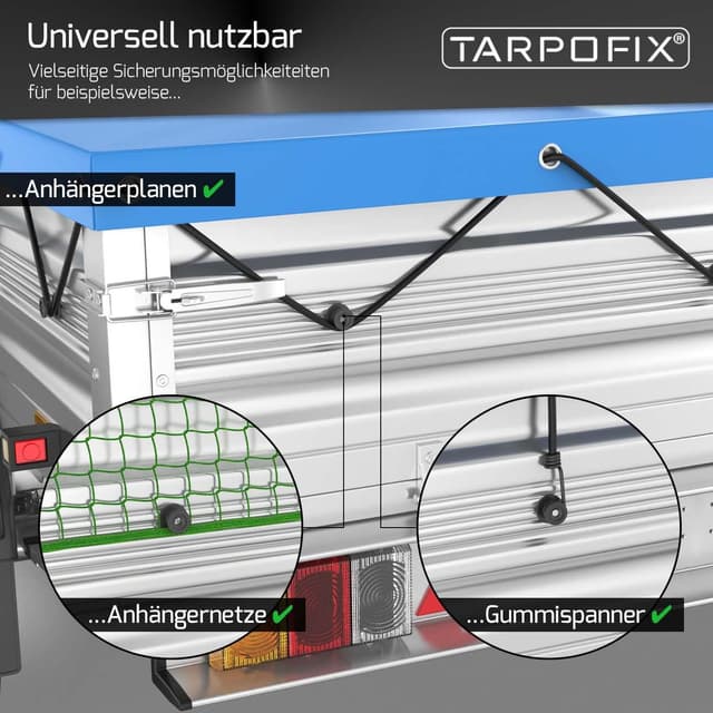 Thumbnail 2 de Tarpofix Planenhaken rund inkl Anhängernieten 20 Stück