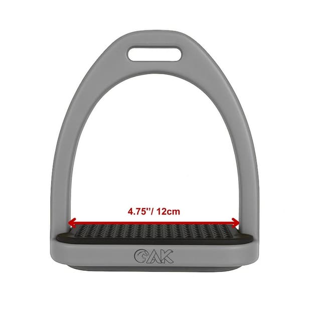 Detalle de AK Baspro Horse Plastic Stirrup AKRS-6047-02 with non-slip rubber pad (Brown, 4.75")