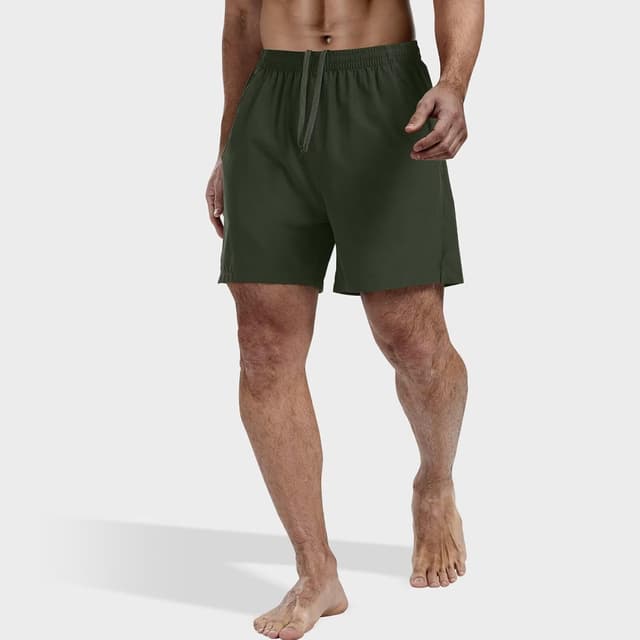 Detalle de FIONECA 3-Pack Men’s Athletic Running Shorts (5-Inch) with Quick-Dry Stretch Fabric & Zip Pockets