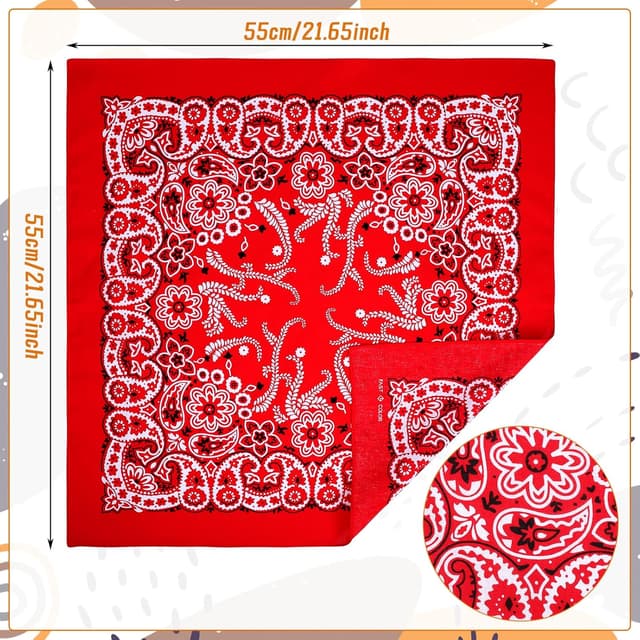 Detalle de ViEinkaufen 2Pcs Cowboy Hats in Black & Brown with Bandana Scarves Western Hat Set