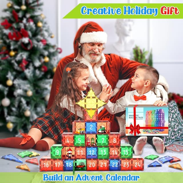 Thumbnail 6 de Coodoo Magnetic Tiles 40PCS magnetic blocks for toddlers 🧩