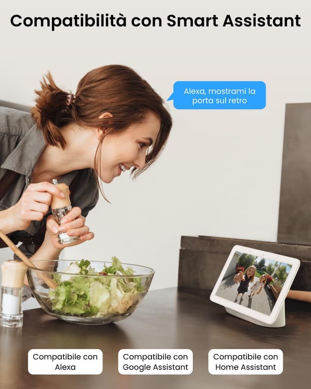 Thumbnail 6 de Reolink 2K cablato videocitofono Wi‑Fi con Chime e visuale 180° (bianco) – rilevamento uomo/pacco, audio bidirezionale