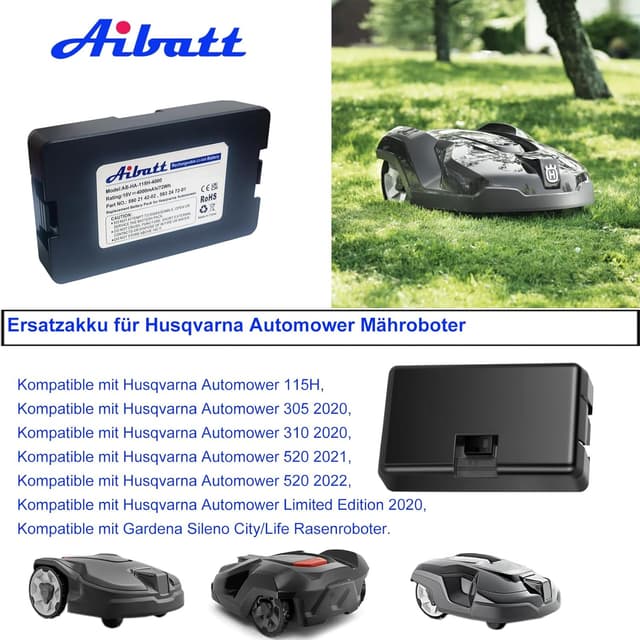 Detalle 1 de Aibatt 18V 4000mAh Mähroboter Akku