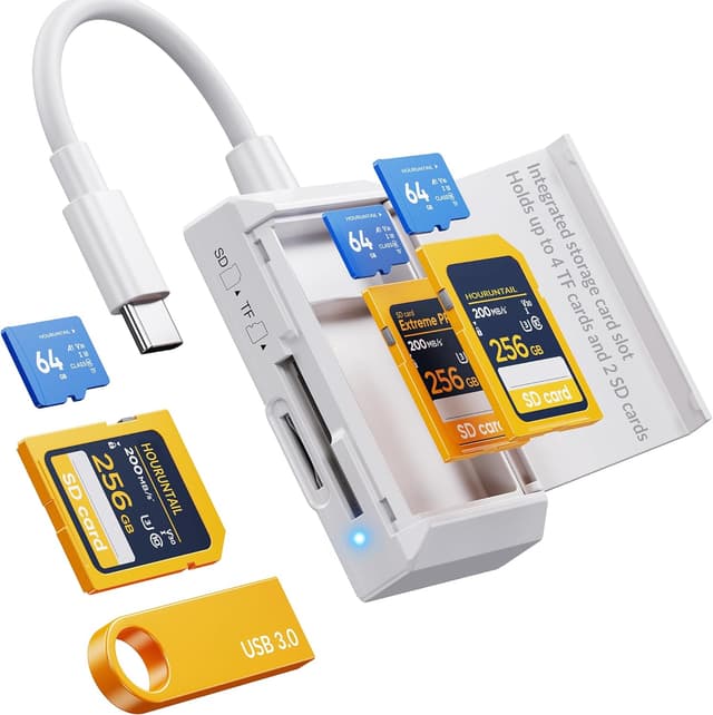 Detalle de HOURUNTAIL SD/TF-Kartenleser USB-C Plug & Play