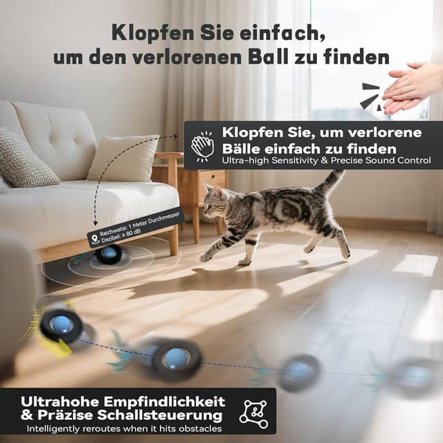Detalle 2 de Katzenspielzeug für drinnen mit 7 Löchern