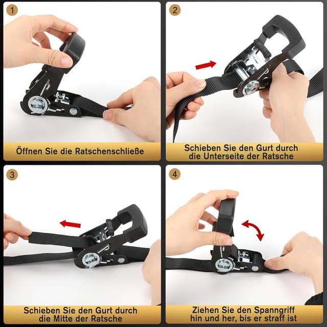 Thumbnail 4 de IAZZCO Spanngurte mit Ratsche 6M x 25MM
