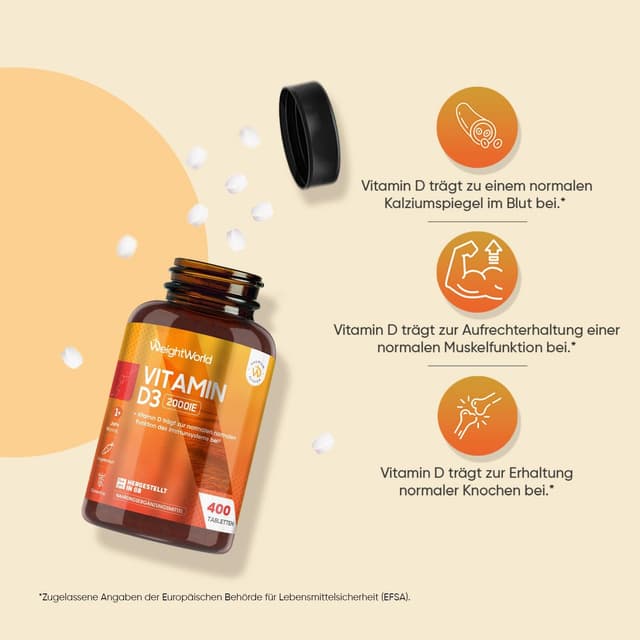 Thumbnail 5 de WeightWorld Vitamin D3 2000 I.E. Tabletten 💊