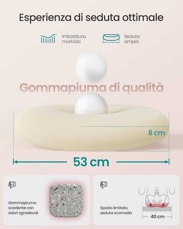 Detalle de SONGMICS OBN037R01 sedia da ufficio girevole in rete con supporto lombare e braccioli pieghevoli, rosa pastello