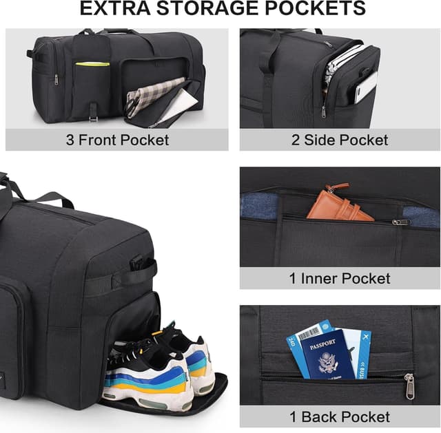 Detalle de YOUNGOA Faltbare Reisetasche 120L Sporttasche