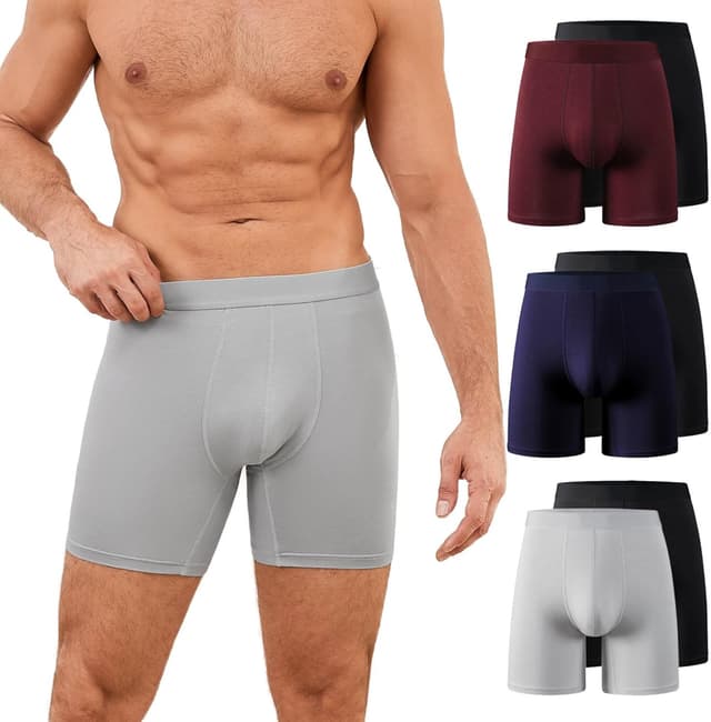 Imagen de PUTUO Boxers Homme Longs en Bambou Lot de 6 en OfertitasTOP