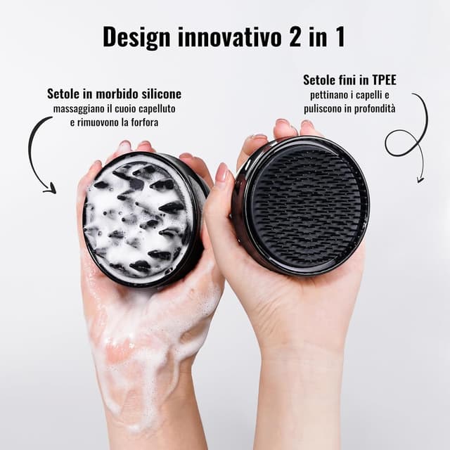 Detalle 2 de SHINLEA Spazzola massaggiante per cuoio capelluto in silicone