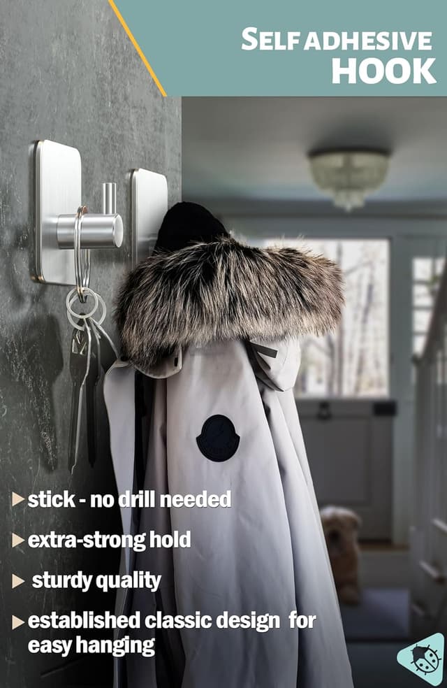 Thumbnail 1 de Menz Self Adhesive Hooks 6-pack for towels and keys 🪝