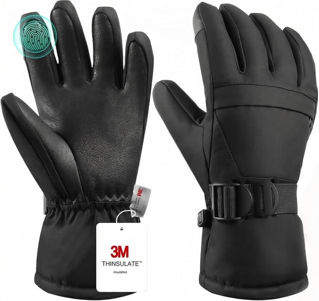 Imagen de Pnosnesy Ski Gloves waterproof, unisex ski gloves en OfertitasTOP