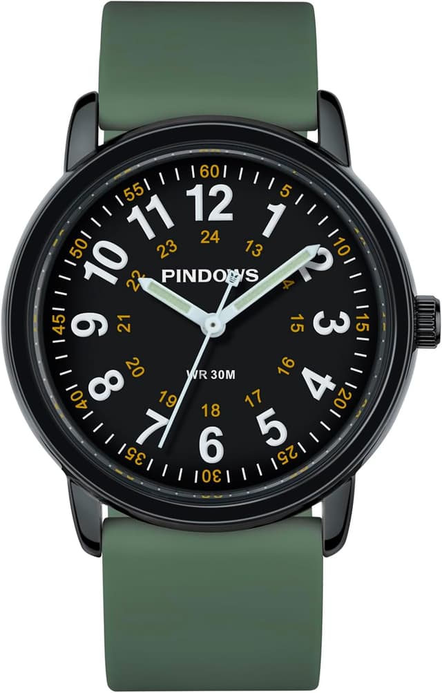 Detalle 2 de PINDOWS Analoge Quarzarmbanduhr Silikon 34 mm