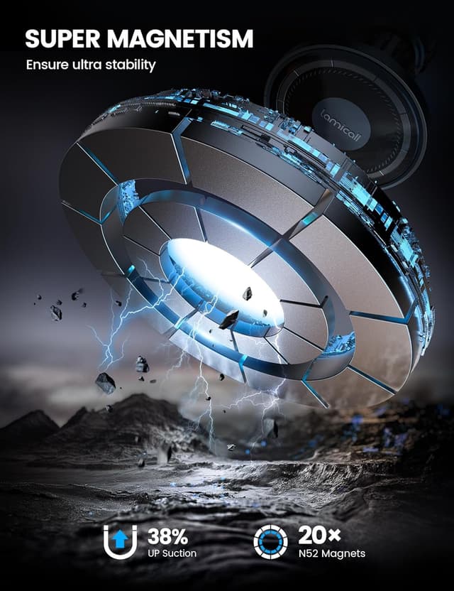 Detalle 2 de Lamicall Car Phone Holder MagSafe 2025, Vent Mount