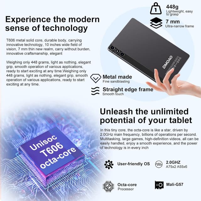 Thumbnail 3 de DMOAO Tablet Android 14 22GB RAM
