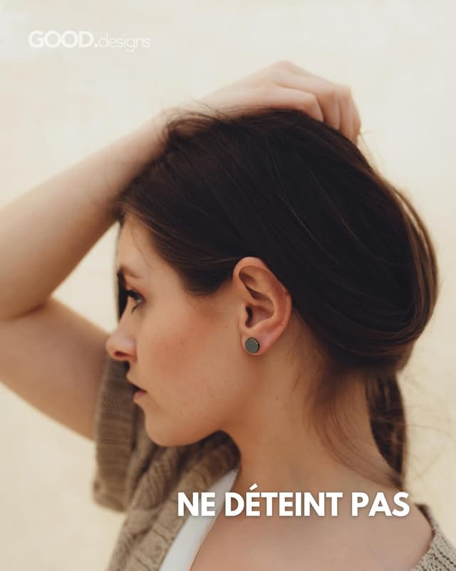 Detalle de Boucles rondes minimalistes 18K or