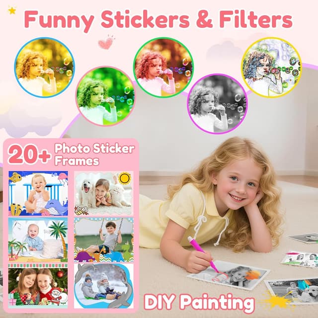 Detalle 2 de Kids Camera Instant Print 48MP with 32GB card