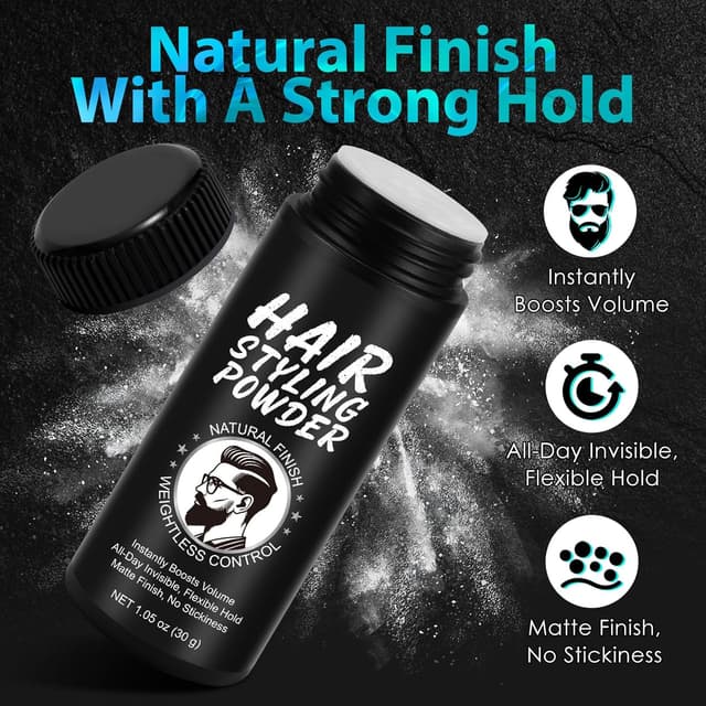 Detalle de Poudre de coiffure texturisante volumisante mate anti-collant (24 h) – pour tous types de cheveux, hommes & femmes