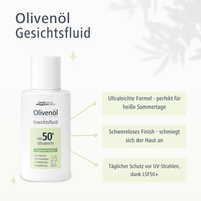 Thumbnail 2 de medipharma cosmetics Olivenöl Gesichtsfluid LSF50+
