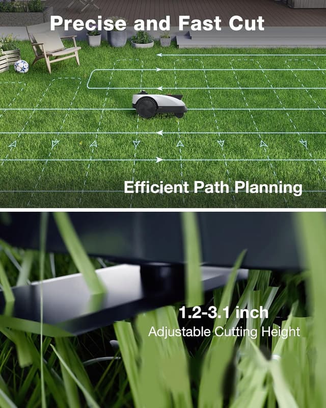 Detalle 2 de ECOVACS GOAT O1000 LiDAR PRO Robotic Lawn Mower with TruEdge Trimmer