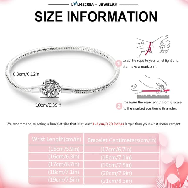 Detalle de LMLMECREA Charm-Armband 925 Silber 17–21 cm