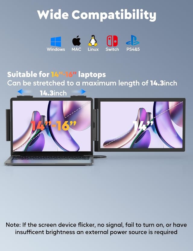 Thumbnail 5 de HONGO Laptop Screen Extender 14" FHD