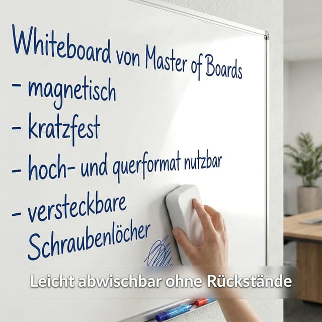 Detalle 2 de Mob Magnetboard 90x60 cm mit Alurahmen