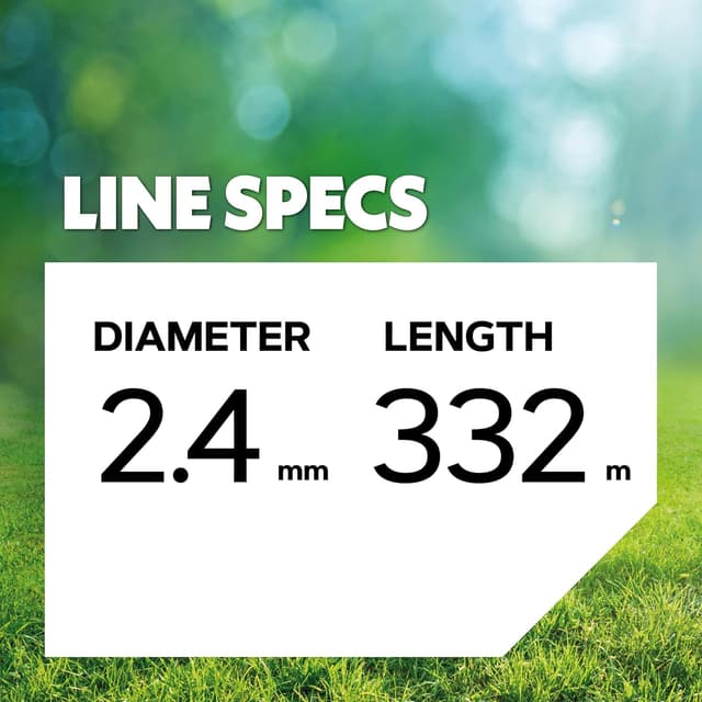 Detalle 2 de Oregon sternförmiger Mähfaden 2,4 mm, gelb – Profi-Nylonfaden für Rasentrimmer, 2,4 mm x 332 m