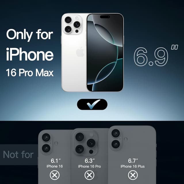 Detalle 2 de Cover JETech per iPhone 16 Pro Max 6,9" trasparente anti-ingiallimento e antiurto