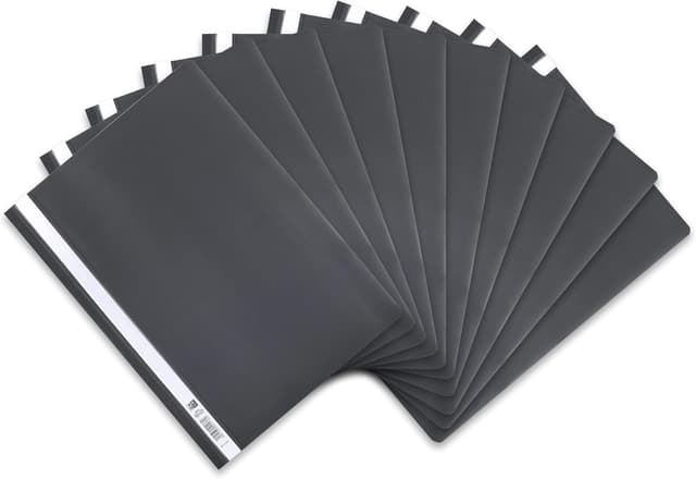 Detalle de Oxford Schnellhefter A4 Kunststoff dunkelgrau 10 Stück