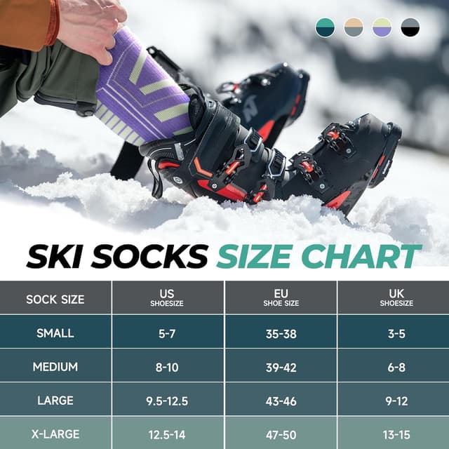 Thumbnail 5 de PULIOU Calze da sci in lana merino termiche, unisex