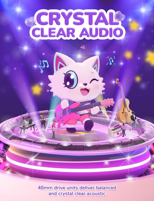 Thumbnail 5 de iClever Kids Bluetooth Headphones 60H battery