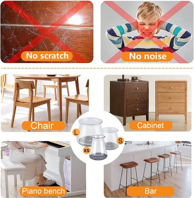 Thumbnail 5 de GICUNK Neu Stuhlbeinkappen 32er Set