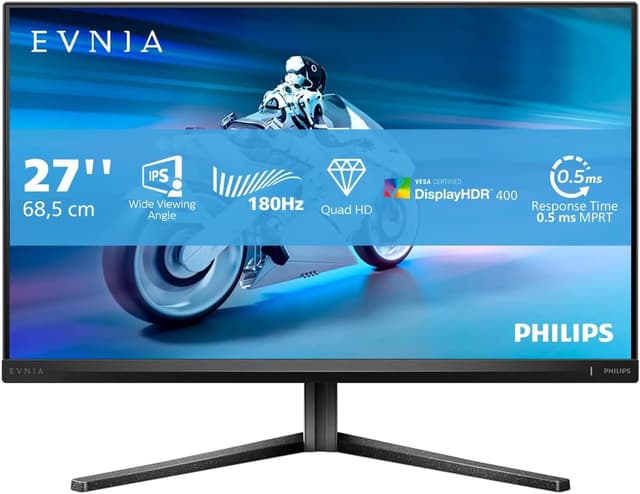 Detalle de Philips Evnia 27M2N5500 27-inch QHD gaming monitor (180 Hz, FreeSync Premium, G-Sync compatible) with HDR400