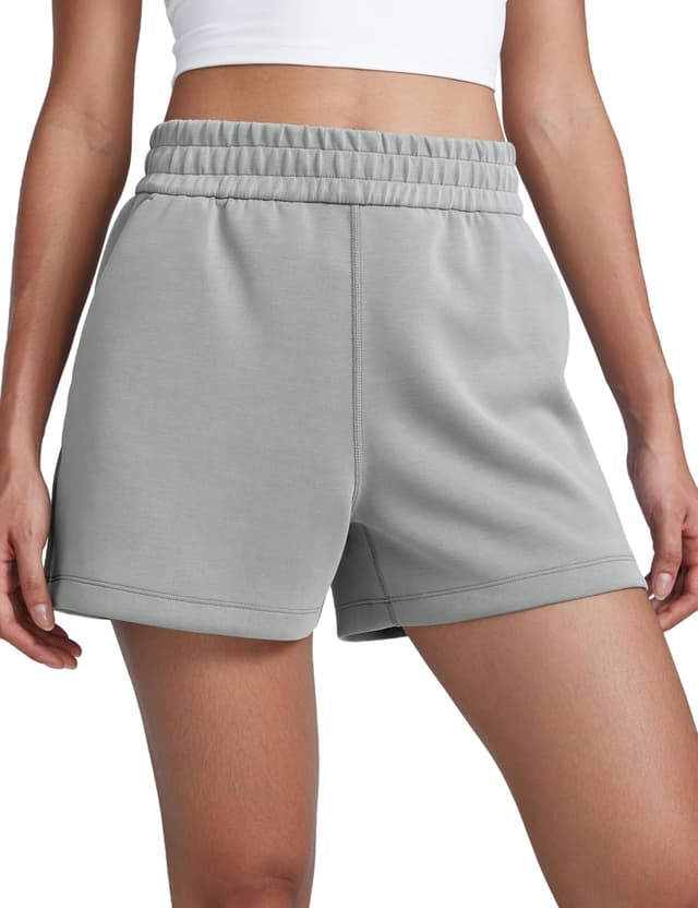 Detalle de Shorts femme CRZ YOGA SoftAura à taille haute, tissu doux et stretch pour le quotidien