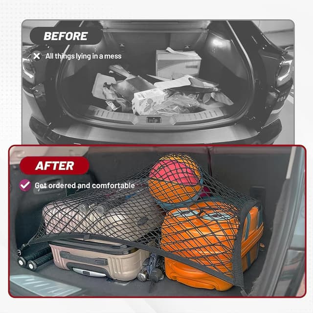 Thumbnail 4 de Car Cargo Net 80 x 60cm Elastic Organizer