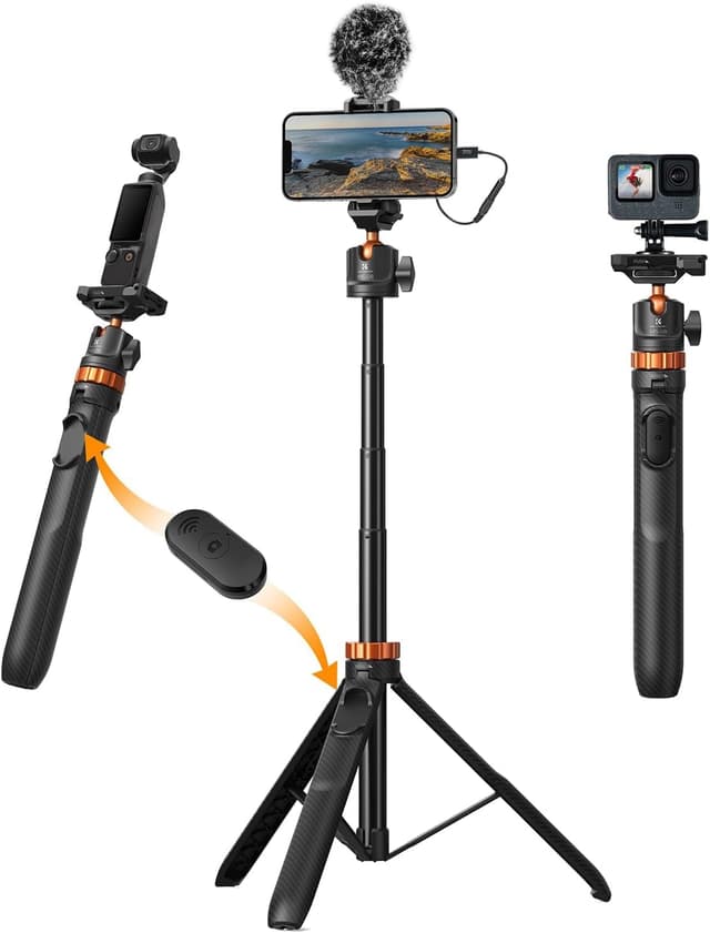Imagen de K&F CONCEPT 62" Selfie Stick Tripod with Remote en OfertitasTOP