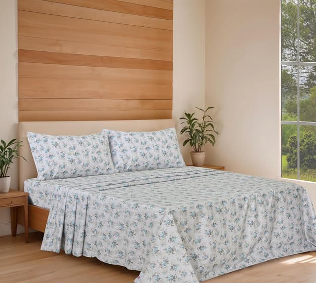 Detalle 2 de RUVANTI 100% Organic Cotton Percale Sheets (Twin XL) – GOTS Certified 3-Piece Set, Deep Pocket 15”