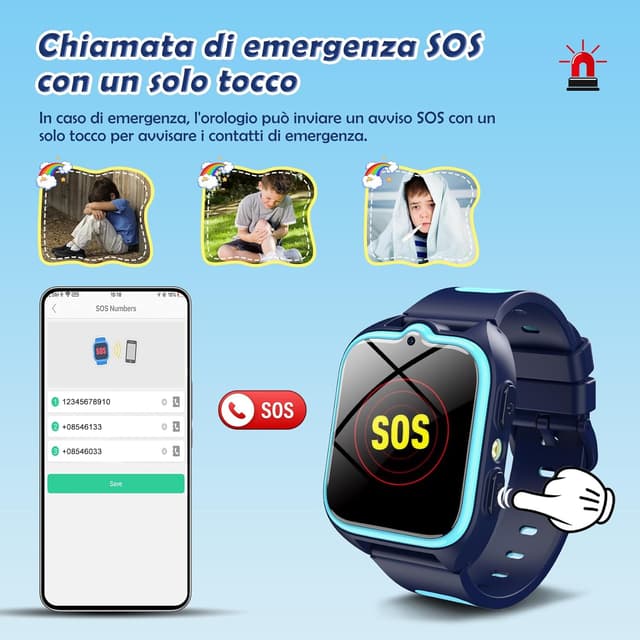 Detalle 2 de Baolubao 4G Smartwatch Bambini da 1,75" con GPS, videochiamate e pulsante SOS